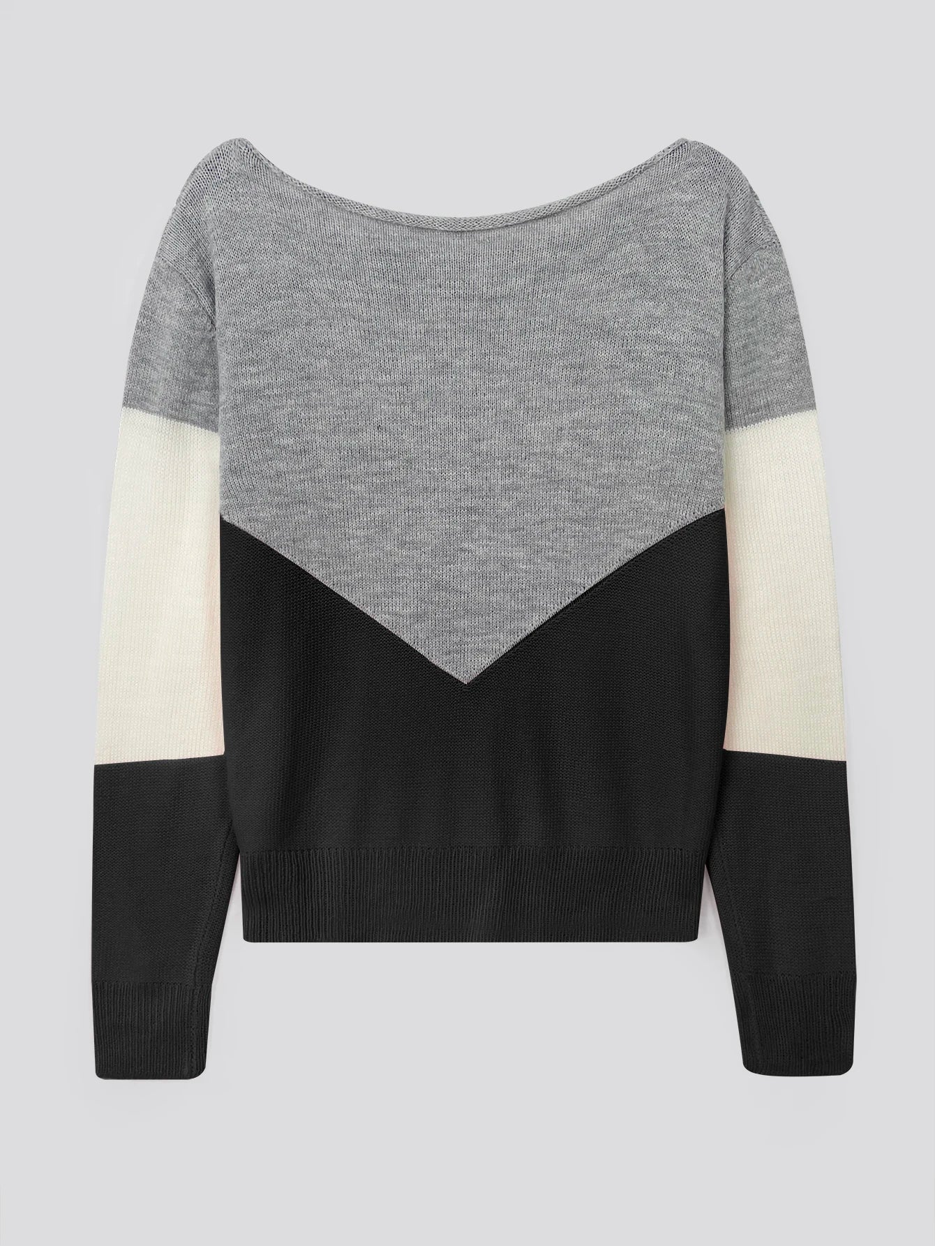 GREY PATTERNED SWEATER - Dias London