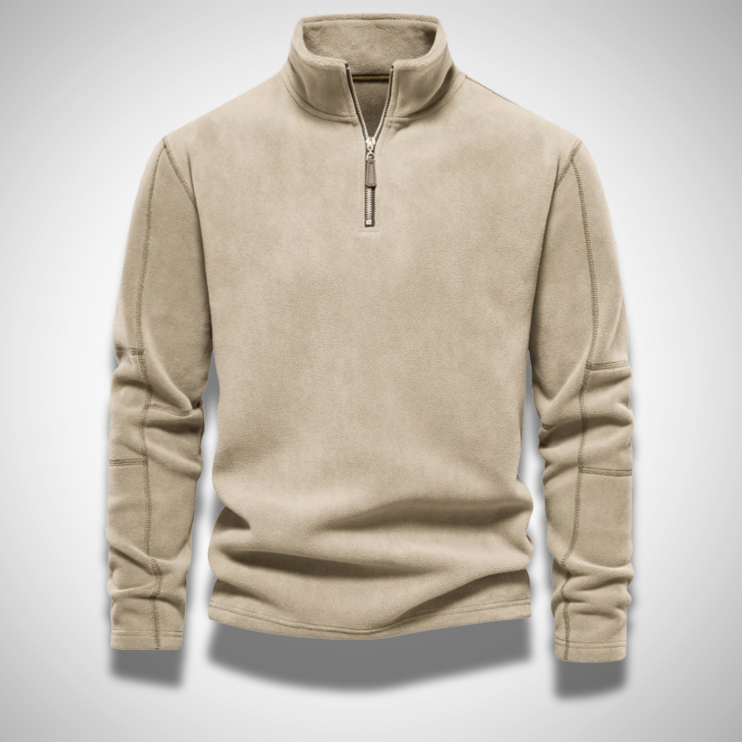 HALF ZIP FLEECE PULLOVER - Dias London